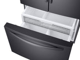 28 cu. ft. 3-Door French Door, Full Depth Refrigerator with Food Showcase in Black Stainless Steel