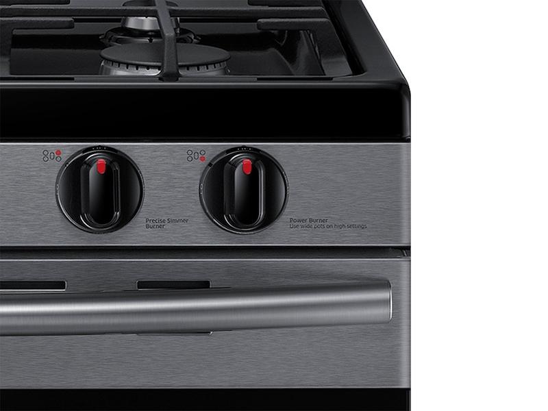5.8 cu. ft. Freestanding Gas Range in Black Stainless Steel