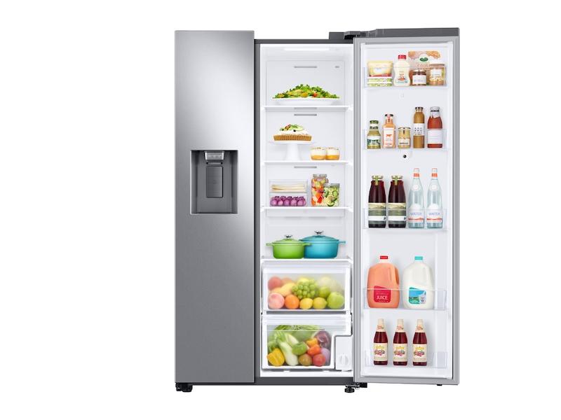 22 cu. ft. Counter Depth Side-by-Side Refrigerator with Touch Screen Family Hub™ in Stainless Steel