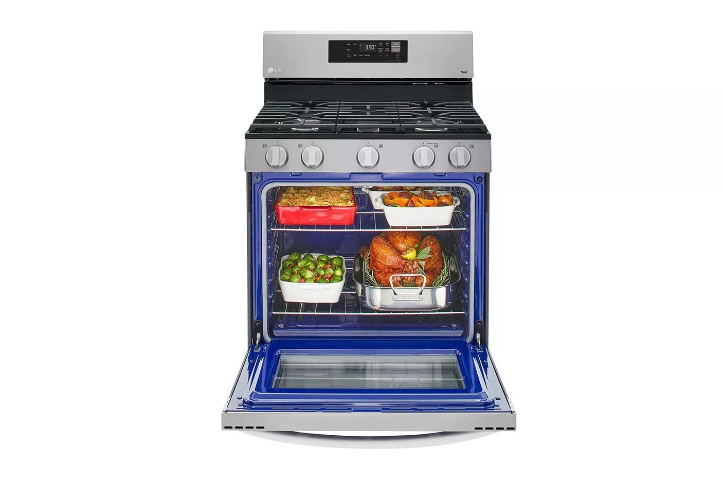 5.8 cu ft. Smart Wi-Fi Enabled Gas Range with EasyClean®