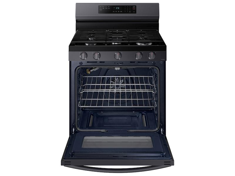 6.0 cu. ft. Smart Freestanding Gas Range with No-Preheat Air Fry & Convection in Black Stainless Steel