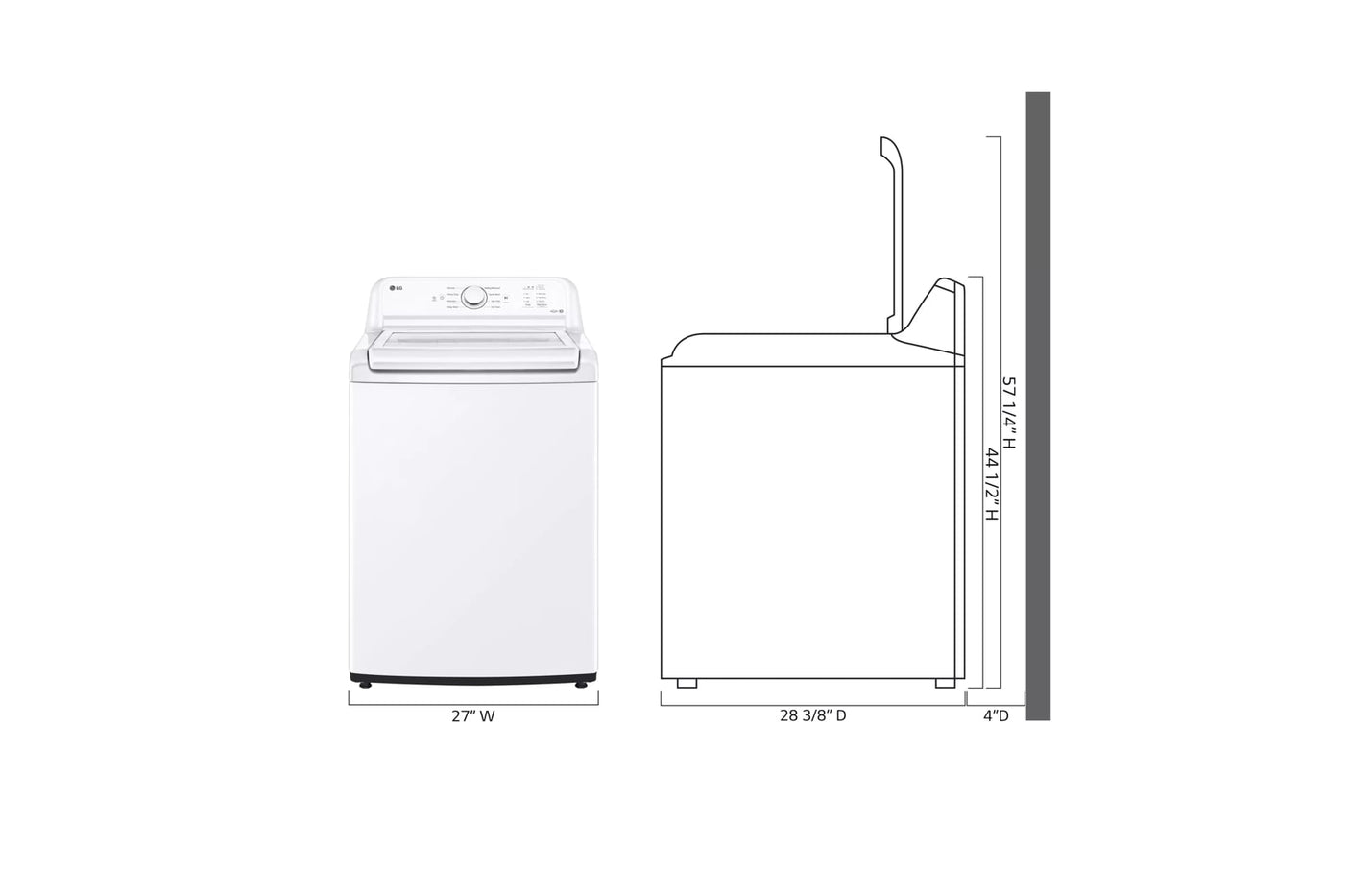 4.1 cu. ft. Top Load Washer with 4-Way Agitator® and TurboDrum™ Technology