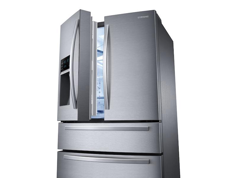 25 cu. ft. Large Capacity 4-Door French Door Refrigerator with External Water & Ice Dispenser in Stainless Steel