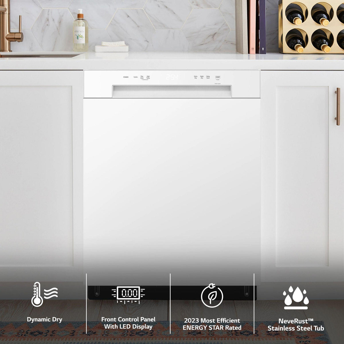Front Control Dishwasher with LoDecibel Operation and Dynamic Dry™