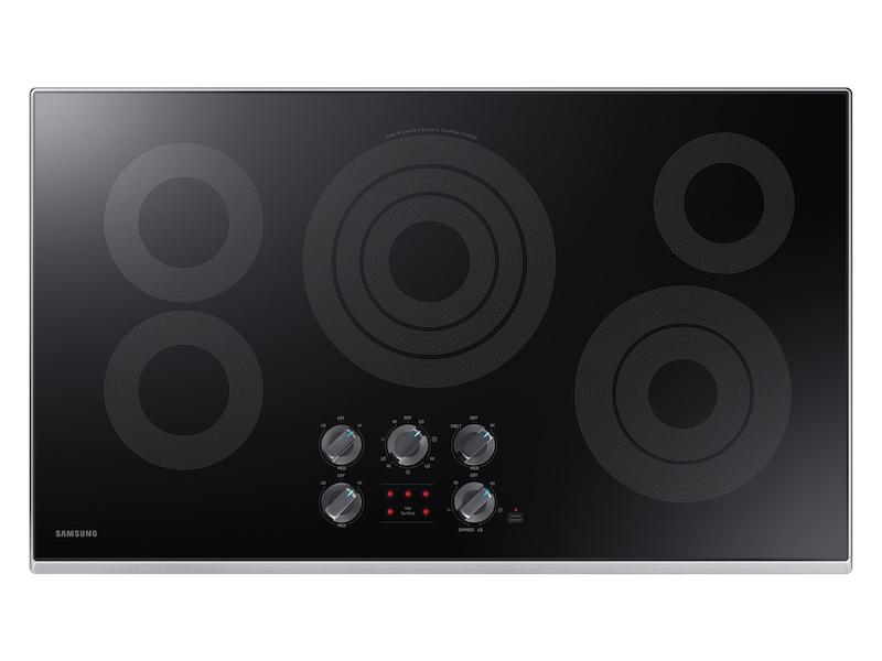 36" Smart Electric Cooktop in Stainless Steel.