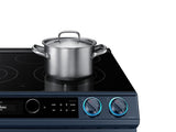 Bespoke Smart Slide-in Electric Range 6.3 cu. ft. with Smart Dial & Air Fry in Navy Steel