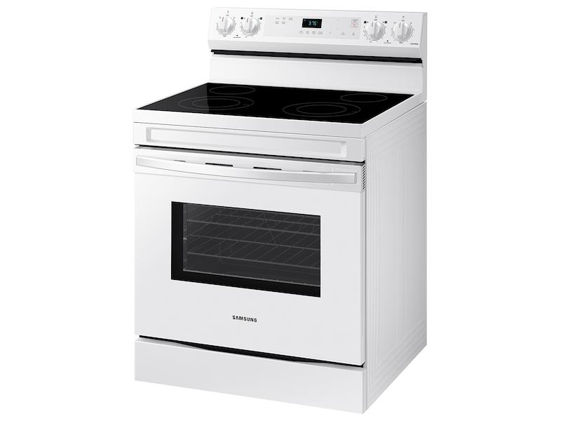 6.3 cu. ft. Smart Freestanding Electric Range with Steam Clean in White