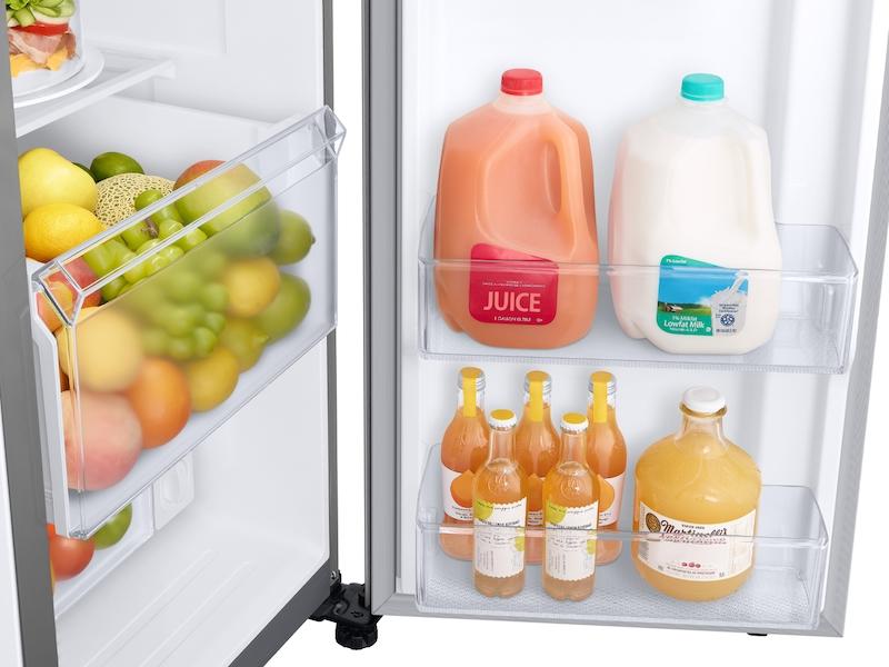 26.7 cu. ft. Large Capacity Side by Side Refrigerator with Touch Screen Family Hub in Stainless Steel