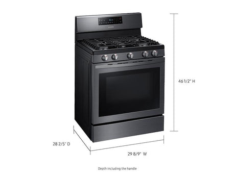 5.8 cu. ft. Freestanding Gas Range with Air Fry and Convection in Black Stainless Steel