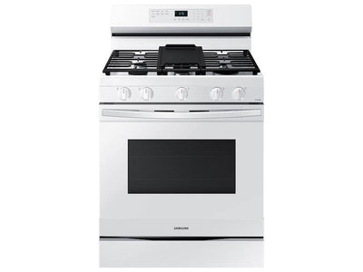 6.0 cu. ft. Smart Freestanding Gas Range with Integrated Griddle in White