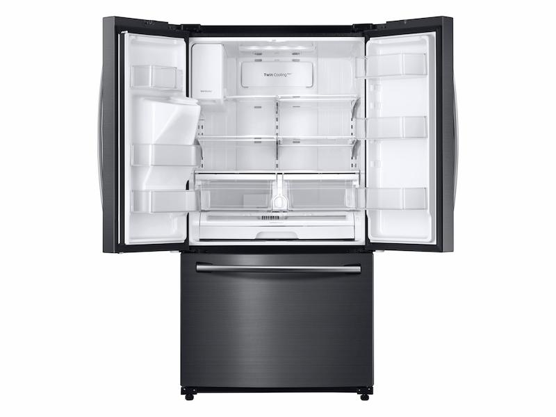 25 cu. ft. French Door Refrigerator with External Water & Ice Dispenser in Black Stainless Steel