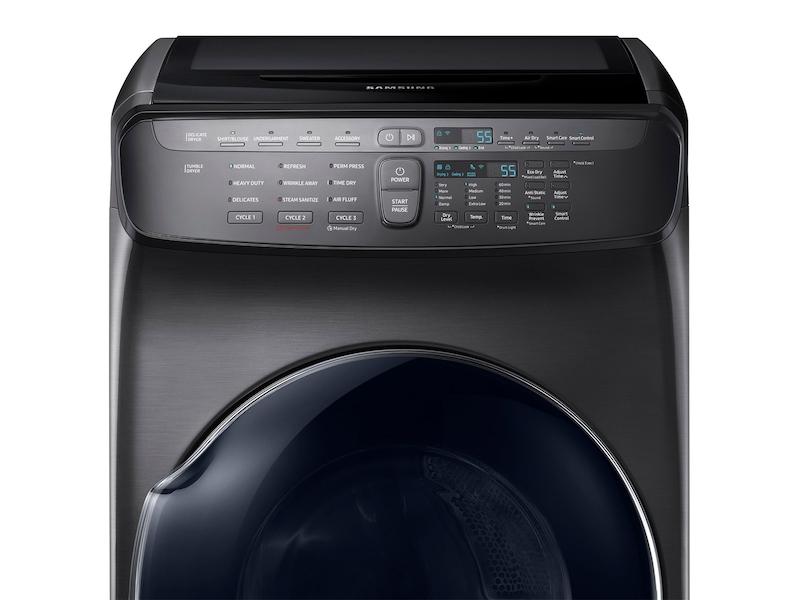 7.5 cu. ft. Smart Gas Dryer with FlexDry™ in Black Stainless Steel