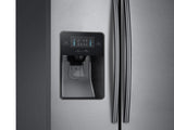 25 cu. ft. Side-by-Side Refrigerator with LED Lighting in Black Stainless Steel