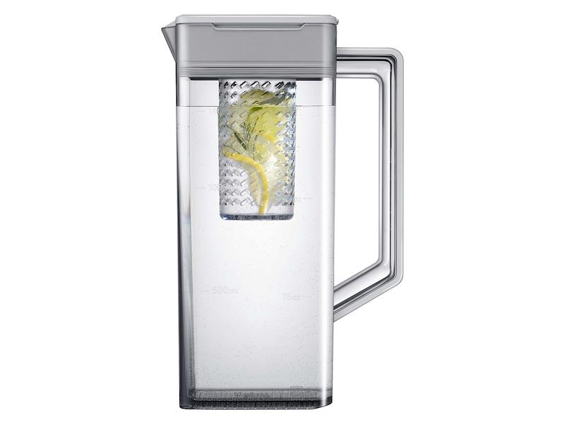 Bespoke 4-Door French Door Refrigerator (23 cu. ft.) with AutoFill Water Pitcher in White Glass