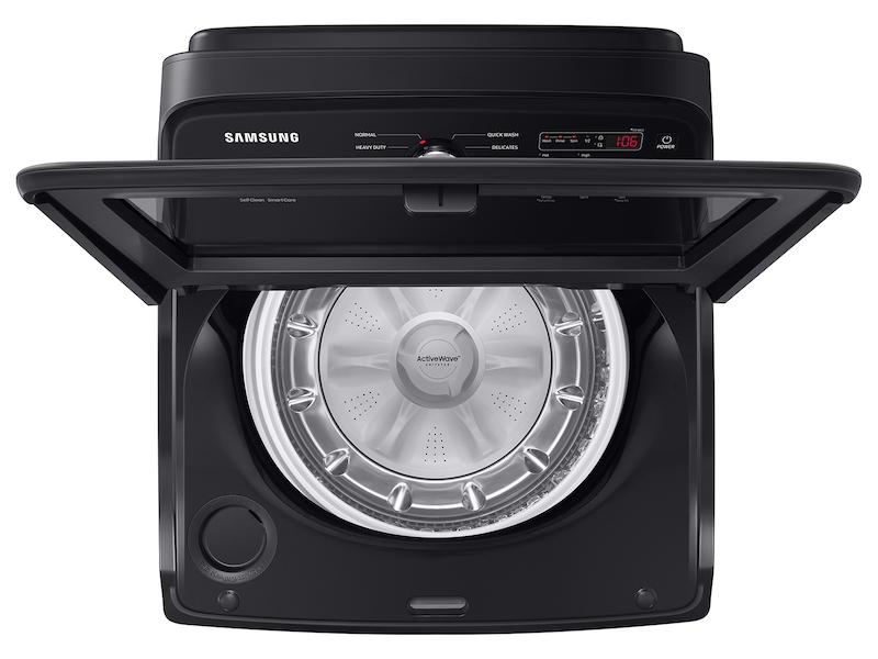 4.9 cu. ft. Large Capacity Top Load Washer with ActiveWave™ Agitator and Deep Fill in Brushed Black