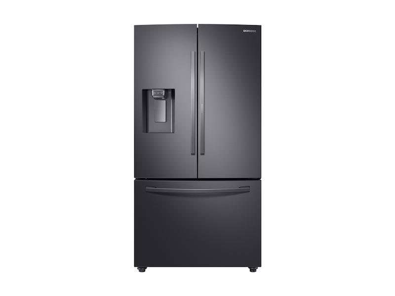28 cu. ft. 3-Door French Door, Full Depth Refrigerator with Food Showcase in Black Stainless Steel