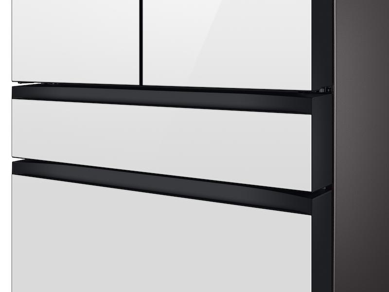 Bespoke 4-Door French Door Refrigerator (23 cu. ft.) with AutoFill Water Pitcher in White Glass
