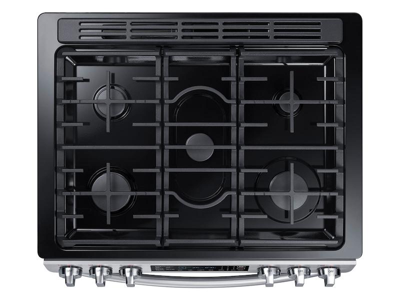 5.8 cu. ft. Slide-in Gas Range with Convection in Stainless Steel