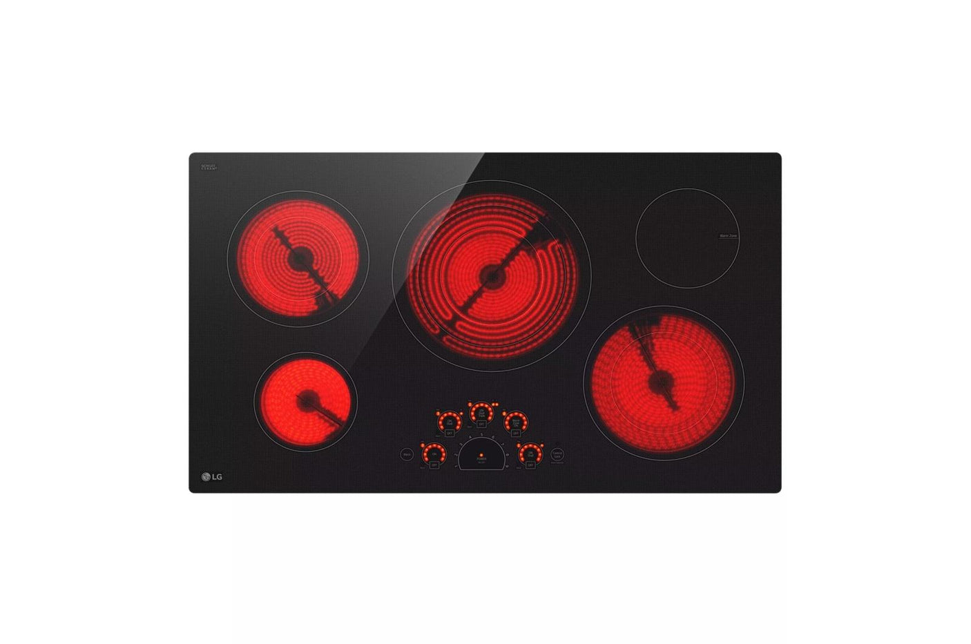 36" Radiant Cooktop, 5 Burner, Black, Energy Star