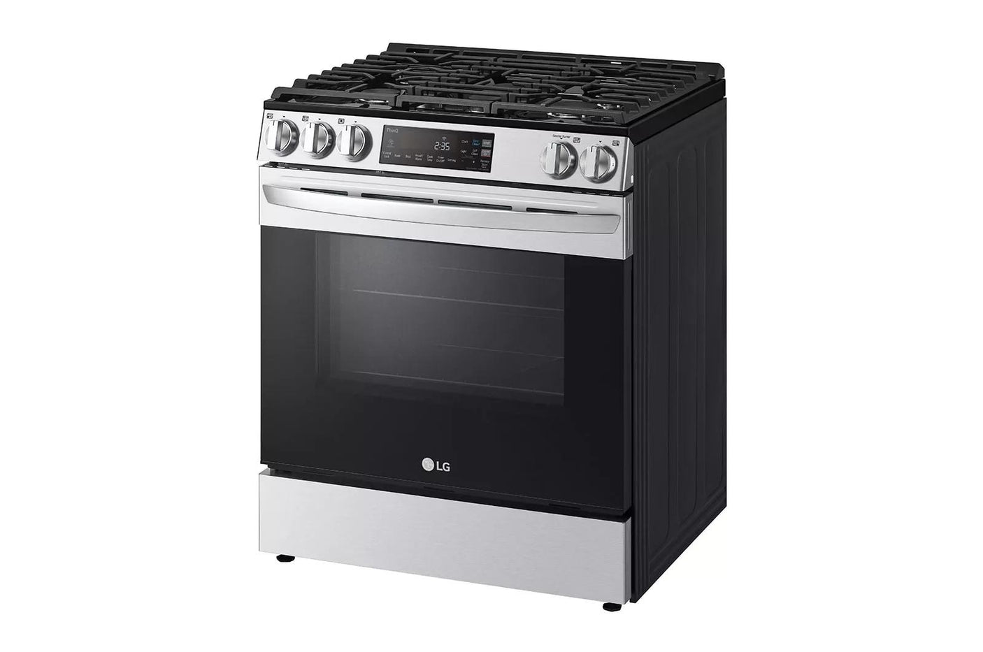 5.8 cu.ft. Gas Single OvenSlide-in Range, EasyClean® plus Self Clean, ThinQ™, Printproof™ StainlessSteel