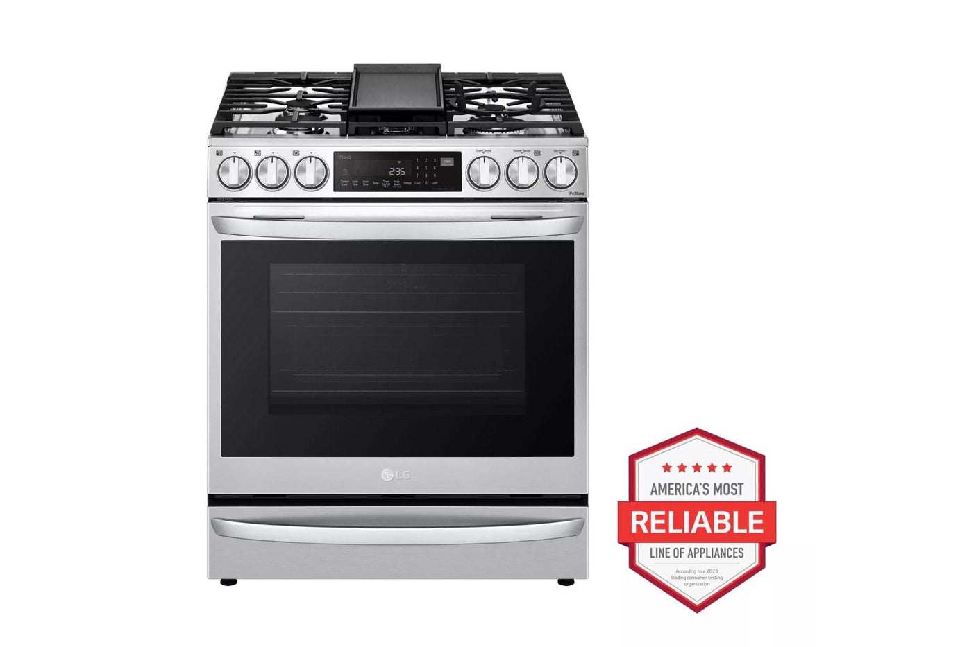 6.3 cu. ft. Smart Gas Slide-in Range with InstaView® ProBake Convection®, Air Fry, and Air Sous Vide