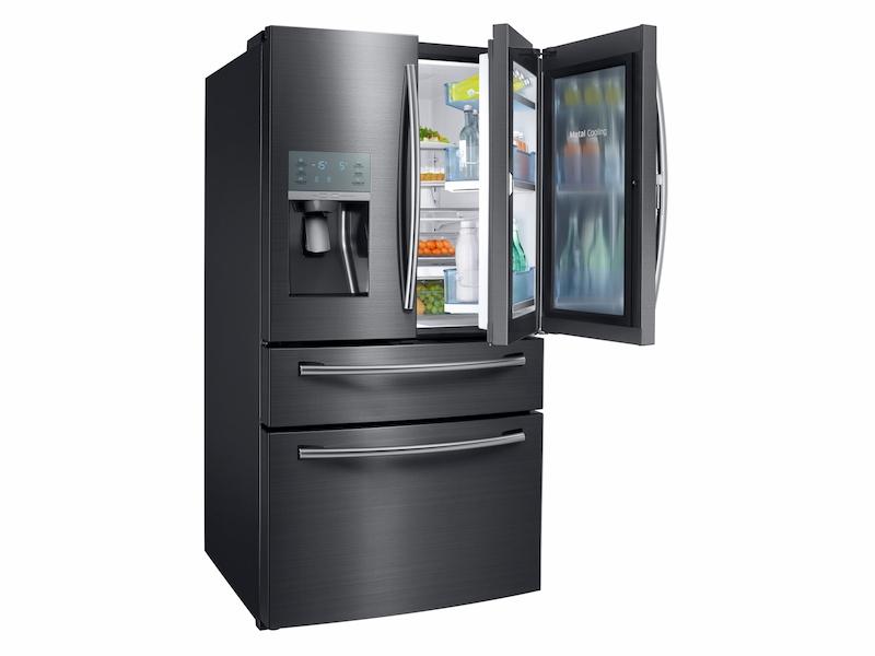 28 cu. ft. Food Showcase 4-Door French Door Refrigerator in Black Stainless Steel