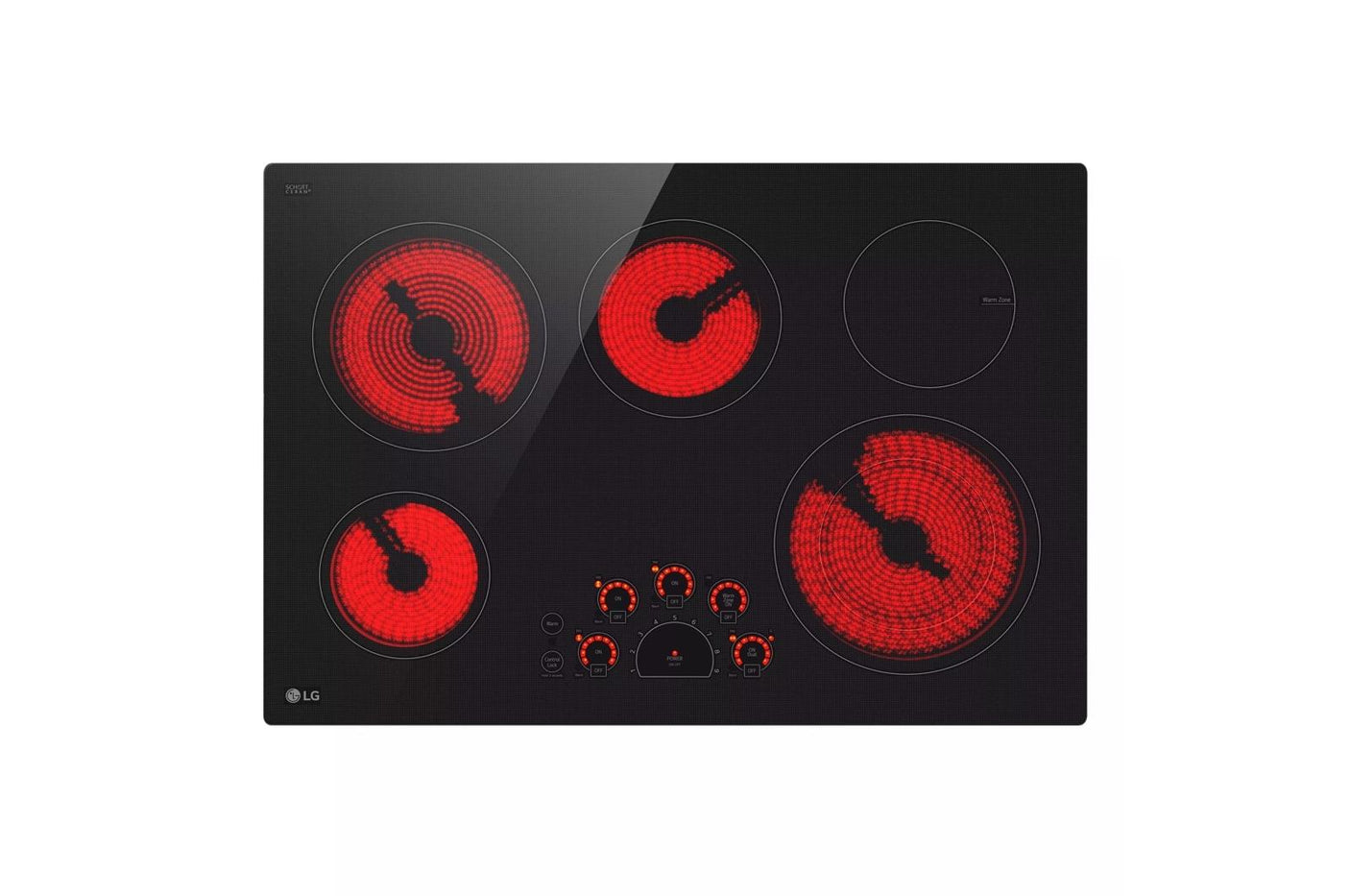 30" Radiant Cooktop, 5 Burner, Black, Energy Star