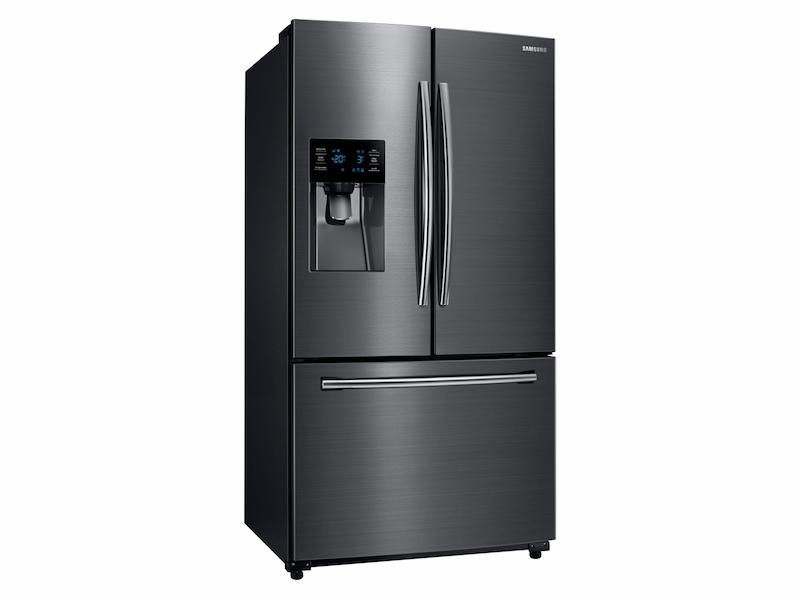 25 cu. ft. French Door Refrigerator with External Water & Ice Dispenser in Black Stainless Steel