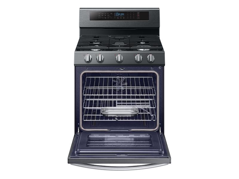5.8 cu. ft. Freestanding Gas Range with True Convection and Steam Reheat in Black Stainless Steel