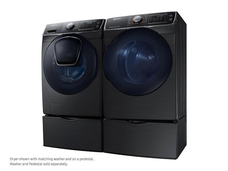 7.5 cu. ft. Smart Electric Dryer with MultiSteam™ in Black Stainless Steel