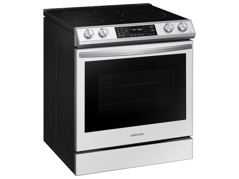 Bespoke 6.3 cu. ft. Smart Rapid Heat Induction Slide-in Range with Air Fry & Convection+ in White Glass