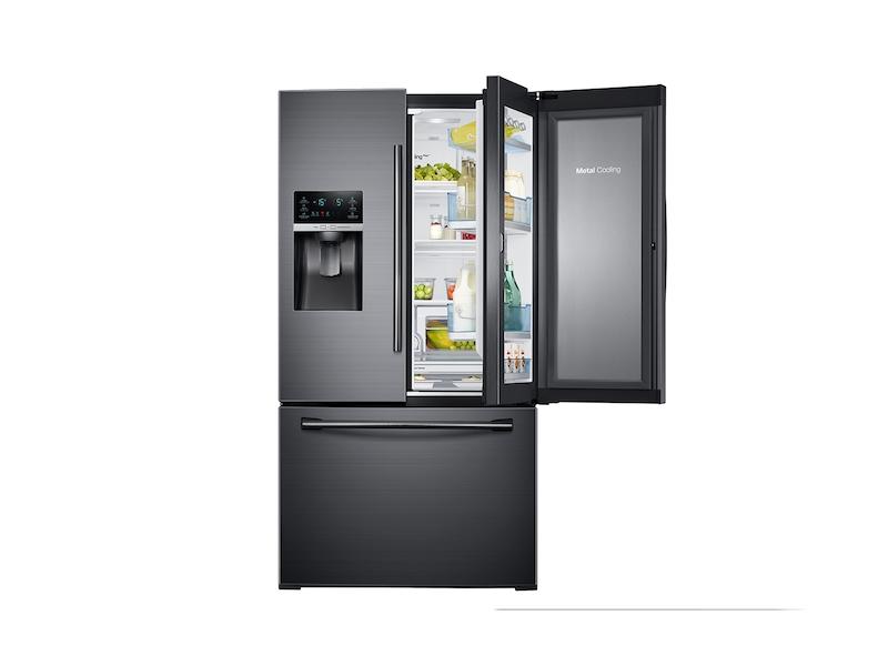 28 cu. ft. Food Showcase 3-Door French Door Refrigerator in Black Stainless Steel