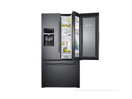 28 cu. ft. Food Showcase 3-Door French Door Refrigerator in Black Stainless Steel