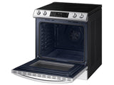 Bespoke 6.3 cu. ft. Smart Front Control Slide-In Electric Range with Air Fry & Wi-Fi in White Glass