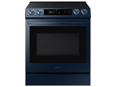 Bespoke Smart Slide-in Electric Range 6.3 cu. ft. with Smart Dial & Air Fry in Navy Steel