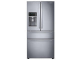 25 cu. ft. Large Capacity 4-Door French Door Refrigerator with External Water & Ice Dispenser in Stainless Steel