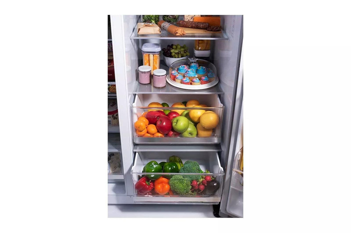 27 cu. ft. 36-inch Wide Side-by-Side Refrigerator - Stainless Steel