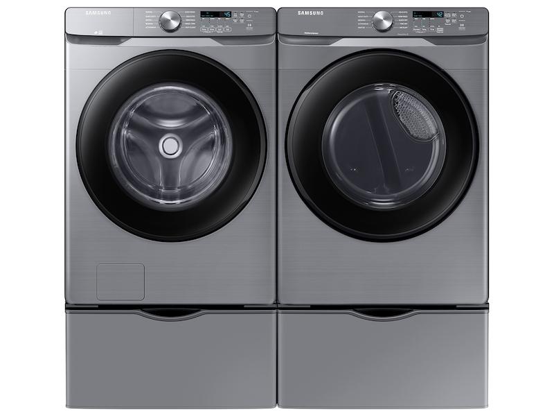 7.5 cu. ft. Front Load Electric Dryer with Sensor Dry in Platinum
