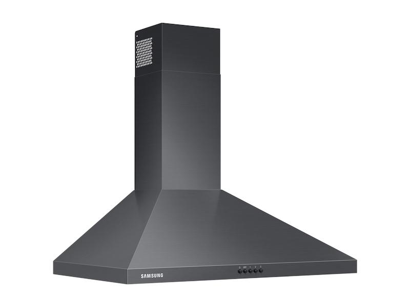 30" Wall Mount Hood in Black Stainless Steel