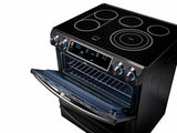 5.8 cu. ft. Slide-In Electric Range with Flex Duo™ & Dual Door in Black Stainless Steel