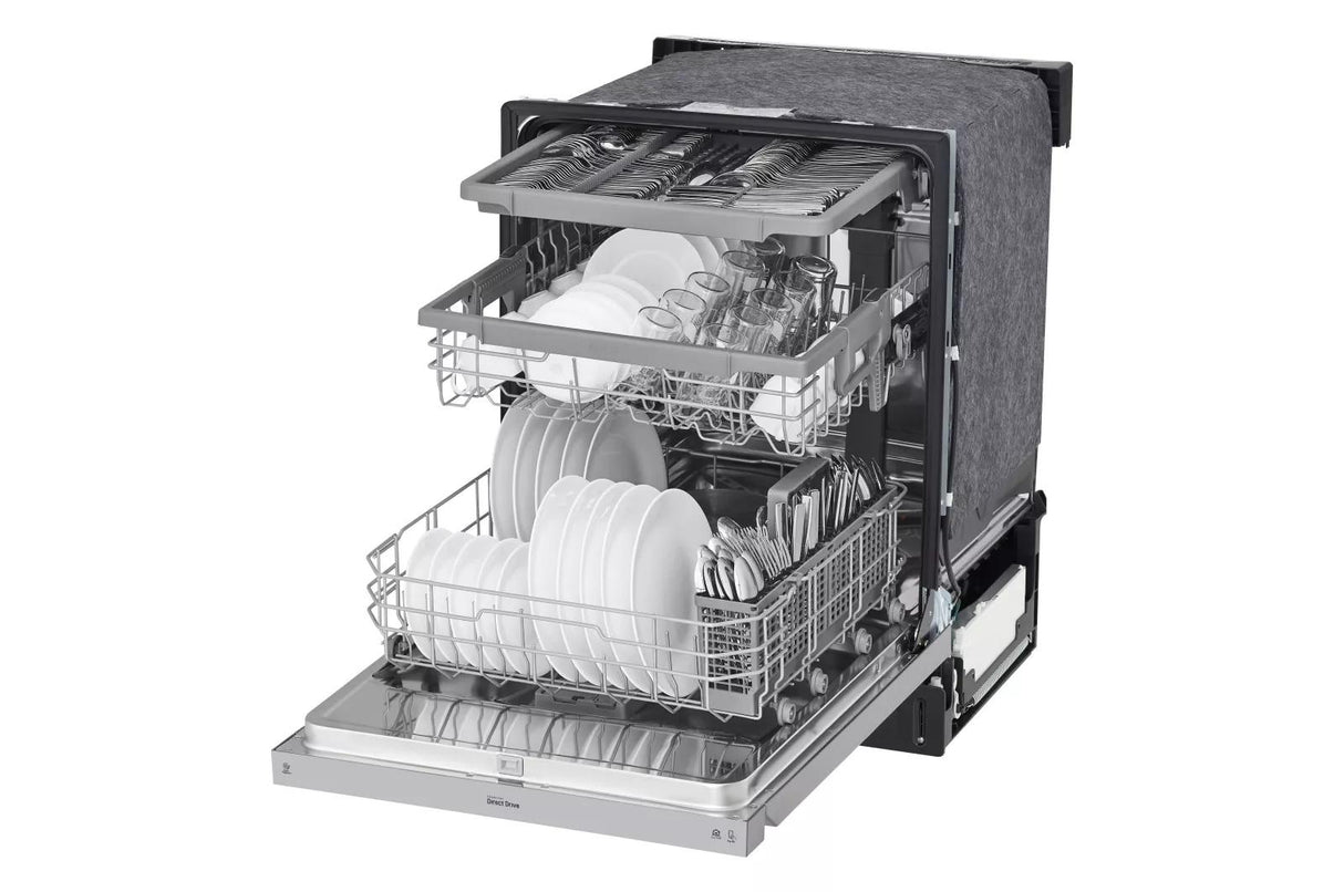 24-inch Wide QuadWash™ Front Control Dishwasher - Stainless Steel