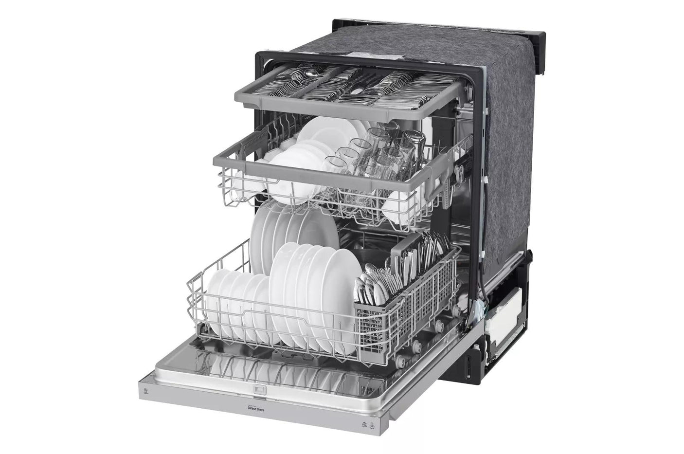 24-inch Wide QuadWash™ Front Control Dishwasher - Stainless Steel
