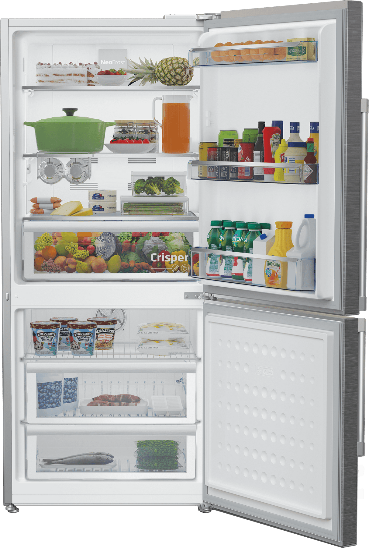 30" Freezer Bottom Stainless Steel Refrigerator