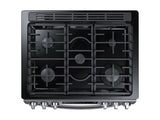 5.8 cu. ft. Slide-in Gas Range with Convection in Black Stainless Steel