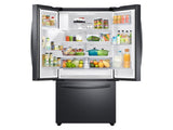 27 cu. ft. Large Capacity 3-Door French Door Refrigerator with External Water & Ice Dispenser in Black Stainless Steel