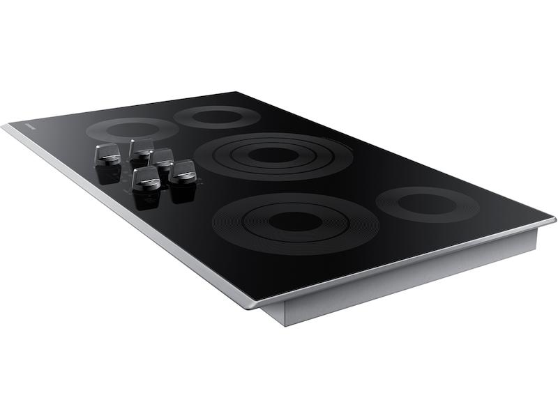 36" Smart Electric Cooktop in Stainless Steel.