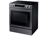 5.8 cu. ft. Slide-in Electric Range with Dual Convection in Black Stainless Steel
