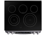 5.8 cu. ft. Slide-in Electric Range with Dual Convection in Black Stainless Steel