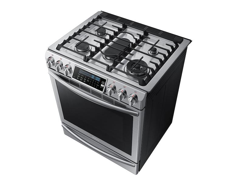5.8 cu. ft. Slide-In Gas Range with True Convection in Stainless Steel