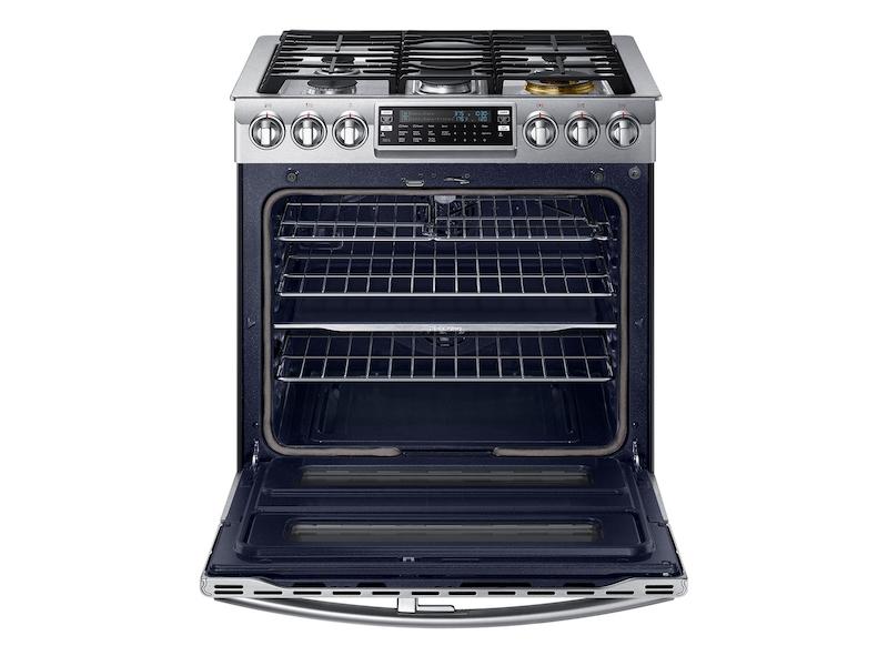 5.8 cu. ft. Slide-In Gas Range with Flex Duo™ & Dual Door in Stainless Steel